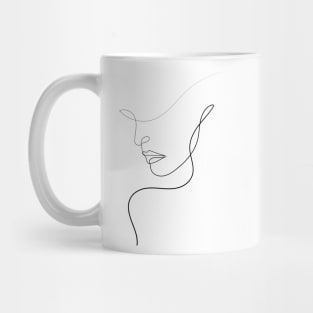 Woman With Hat | One Line Artist | Minimal Art | One Line Art | Minimalist Mug